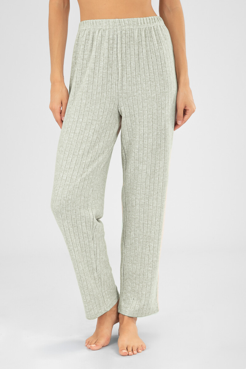 Pantalon rib grueso menta - Verde claro 