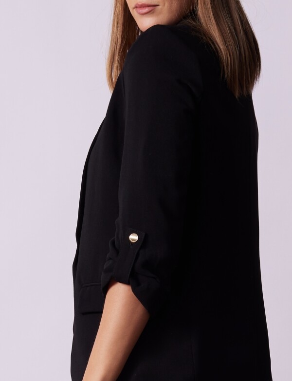 Blazer Manga Botón NEGRO