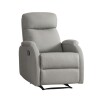 Sillón Recliner 1 Cuerpo Cuero Sintético - Adri Gris Claro
