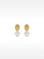 Pendientes Cortos Con Brillantes blanco