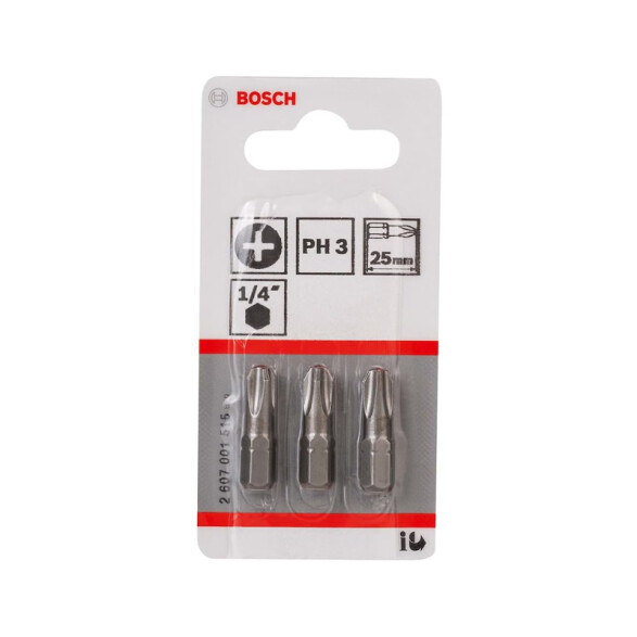 3 puntas para atornillar Phillips 3 25mm Bosch BS8092