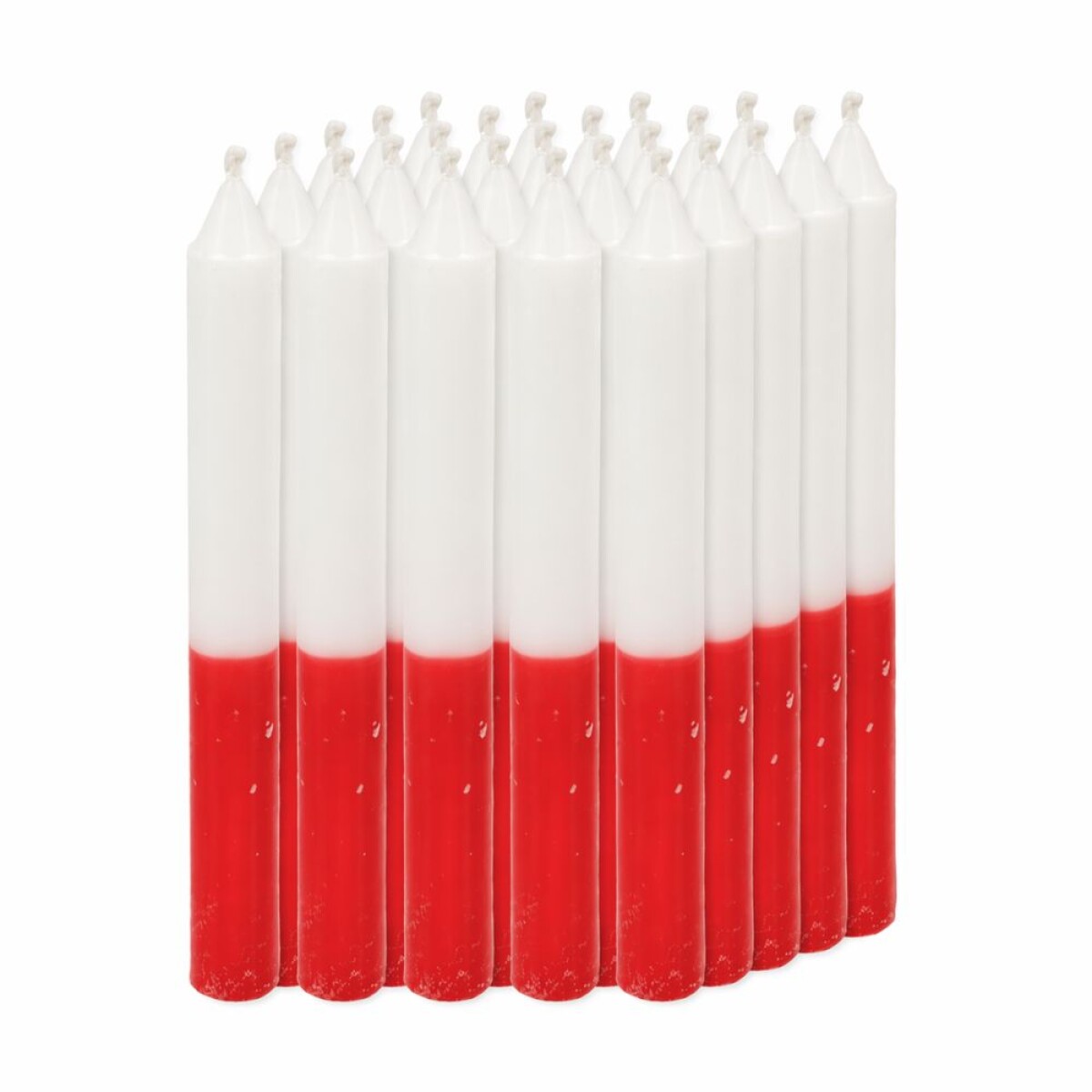 VELAS SUPER COMBINADA X25 - Blanco/rojo 