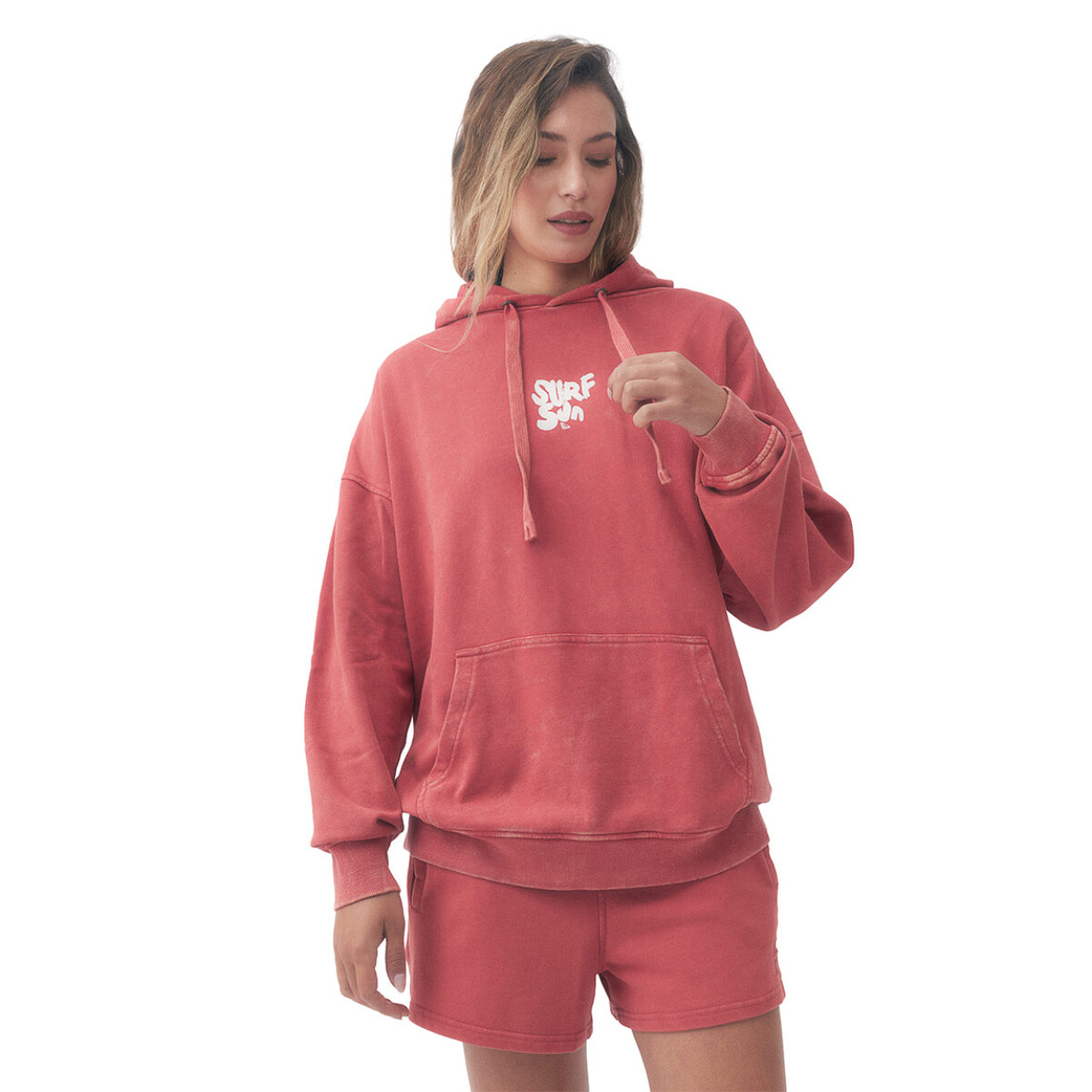 Roxy Buzo Con Capucha Oversize Midnight Hike Mujer - Rojo - Rojo 