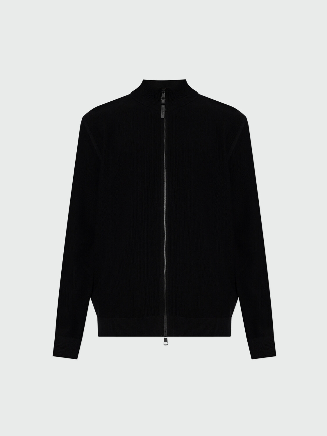 MONCLER - Cárdigan con cierre y parche de logo Negro