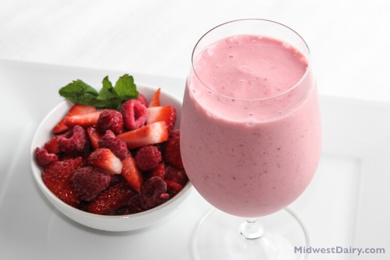 Smoothie de BCAA, frutillas, coco y chía