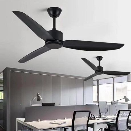 Ventilador De Techo 52 Abs Sin luz Negro