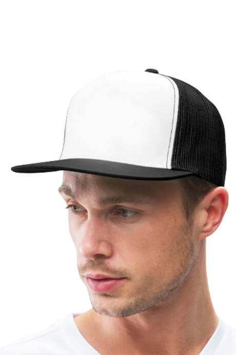 Gorro visera trucker Blanco y Negro