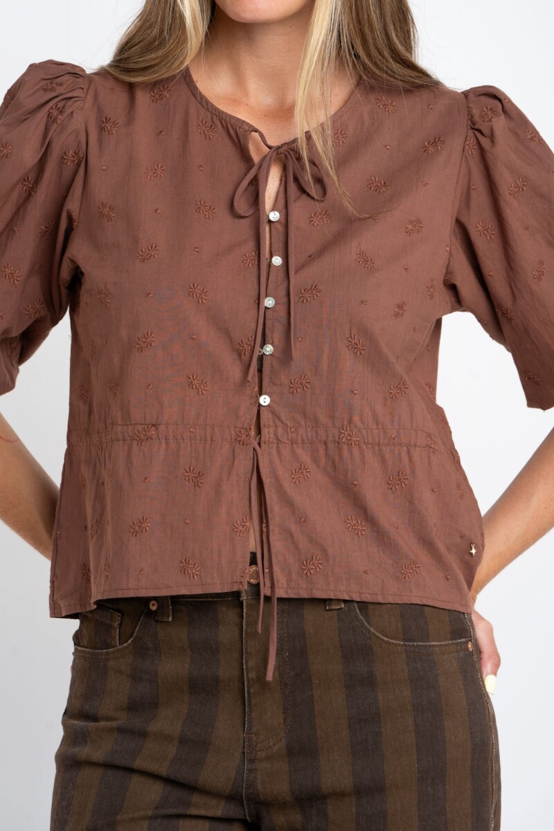 Blusa Broderie Mocha