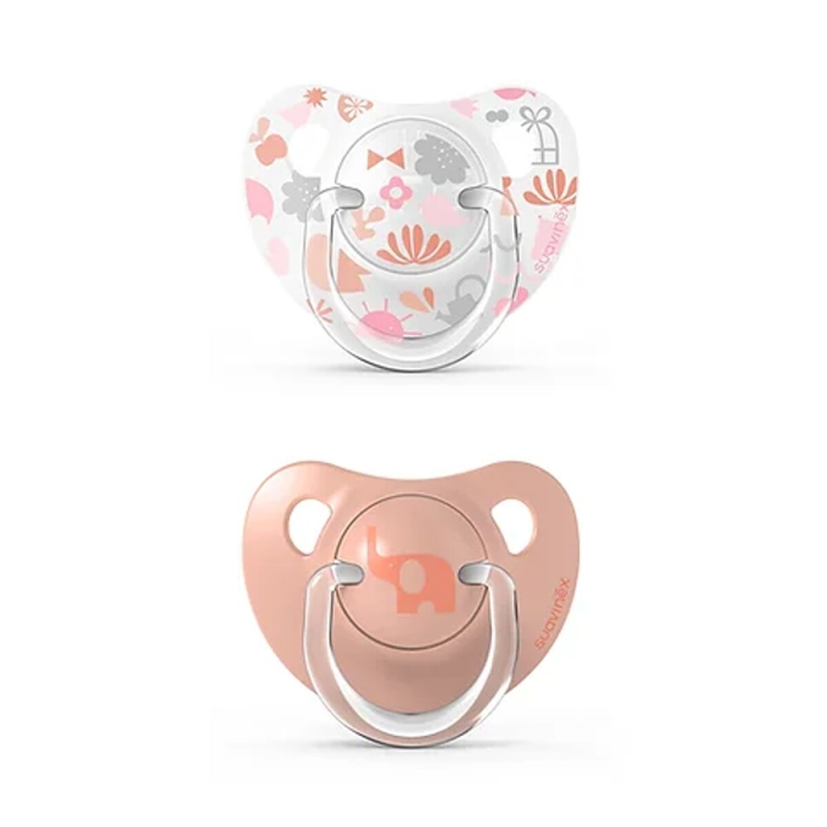 Chupete Suavinex x2 Bebés 6-18 Meses Anatómico en Silicona - Naranja 