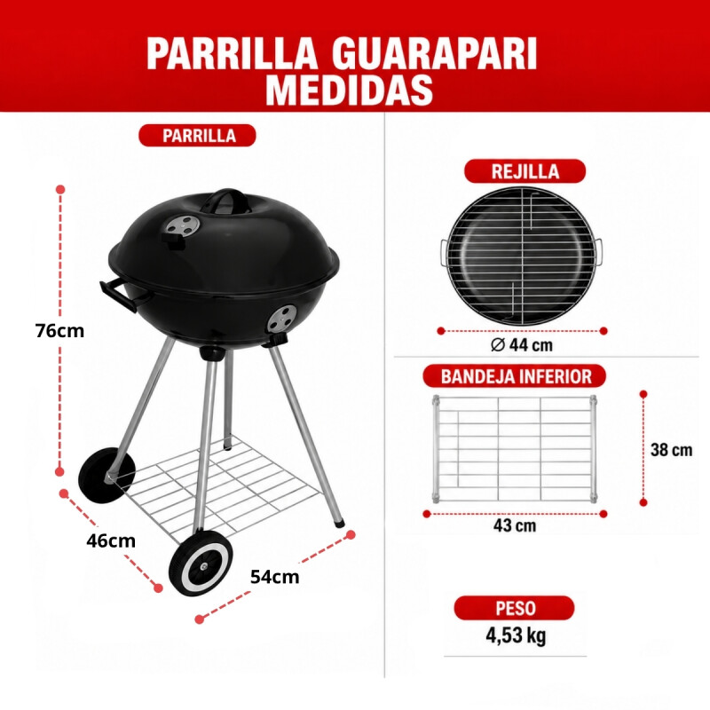 Parrilla Guarapari NEGRO