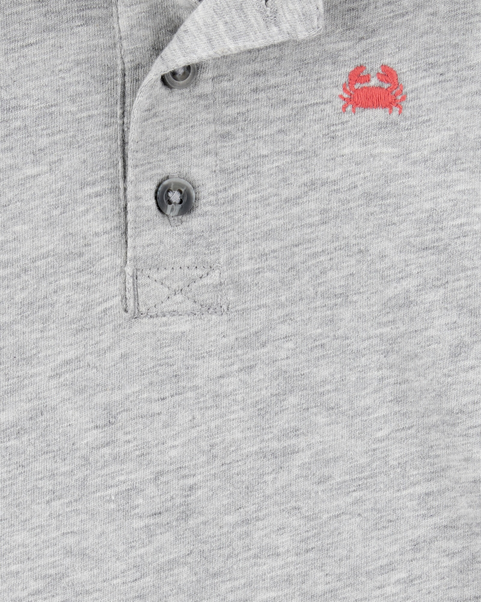 Monito corto polo de algodón, gris Monito corto polo de algodón, gris