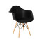 SILLA DE COMEDOR EAMES CON APOYABRAZO Silla Eames Negra con Posabrazos