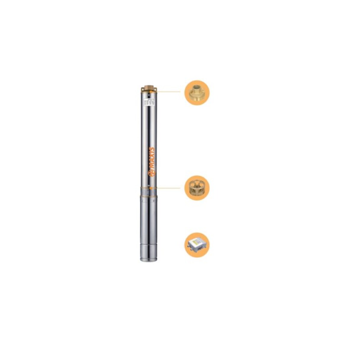 Bomba Sumergible MAXIS 0.5 HP 4" Monofásica 4SDM2/8 