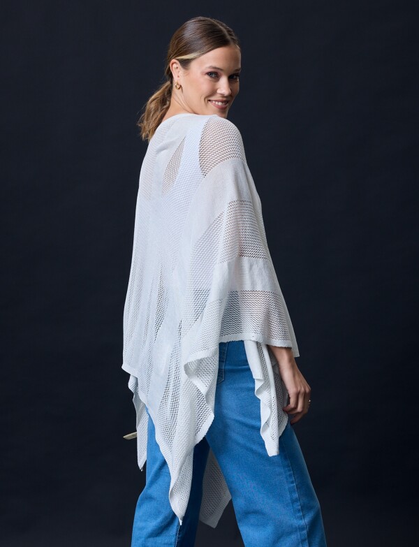 Poncho Lurex BLANCO