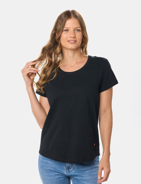 REMERA LISA MANGA CORTA Negro