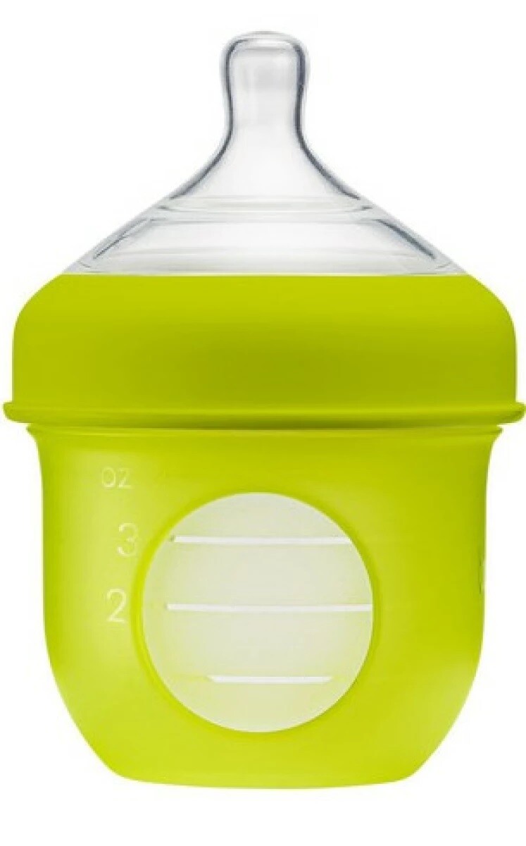 Mamadera bolsa de silicona con tetina RN (120ml) - limon 