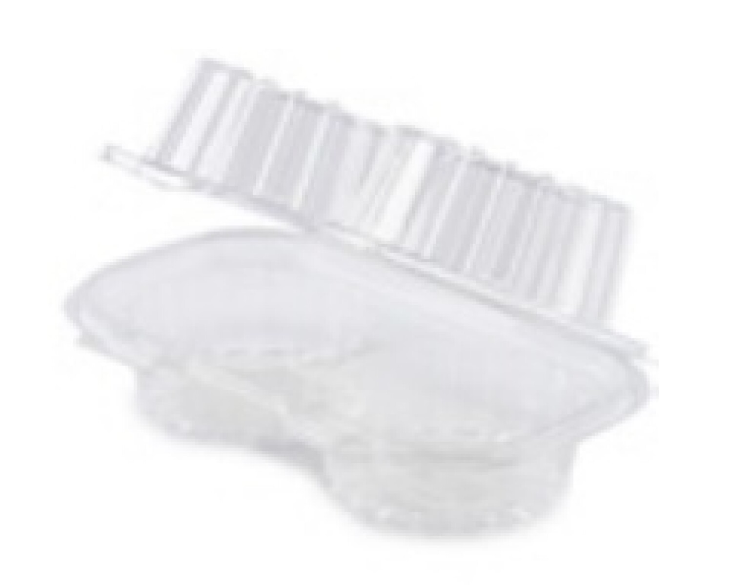 BLISTER PET 2 CUP CAKES CON TAPA BISAGRA 18 x 10,5 x 6,4 CM 