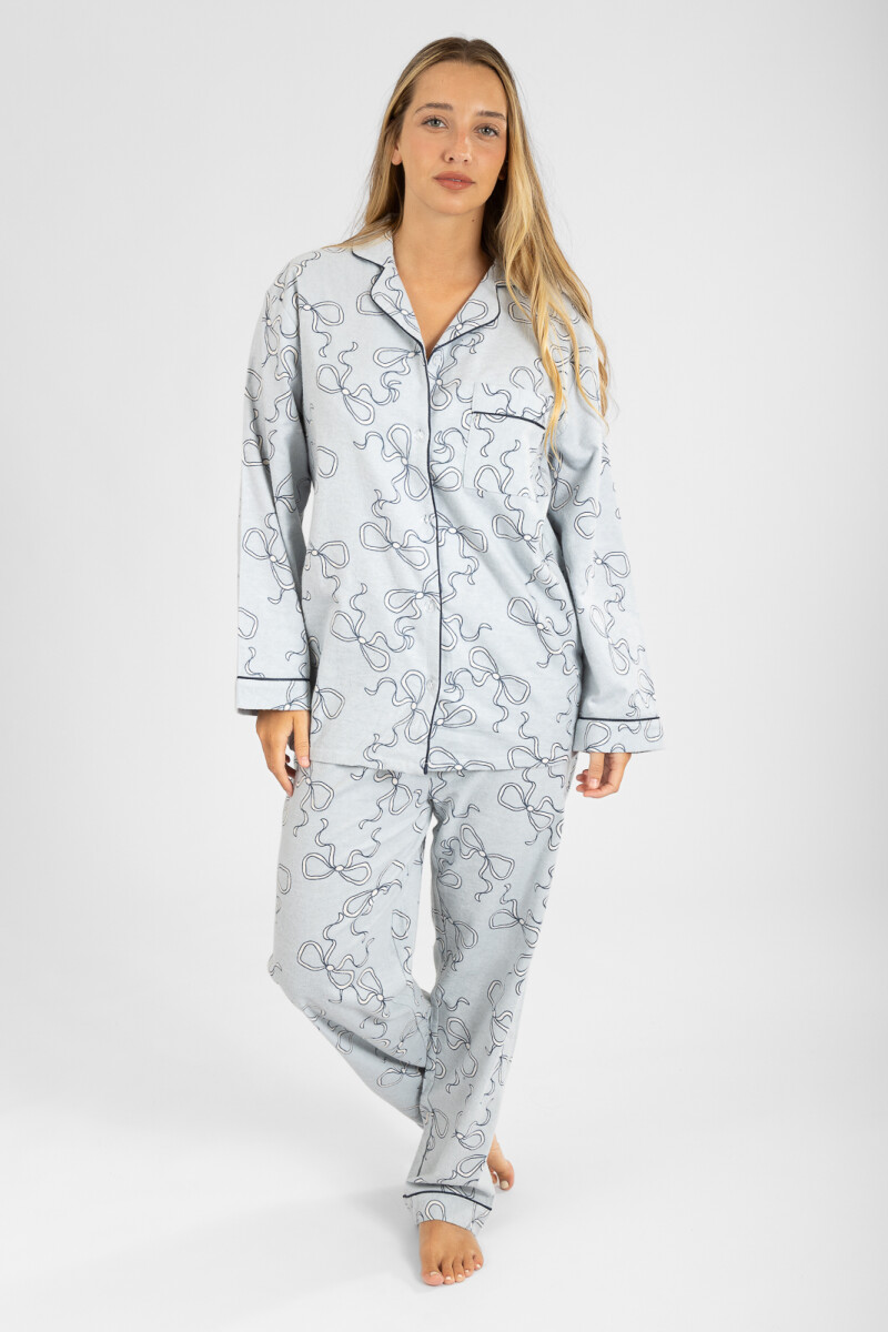 Pijama franela Celeste antique