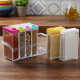 Especiero 6 Frascos con tapa de colores TRANSPARENTE