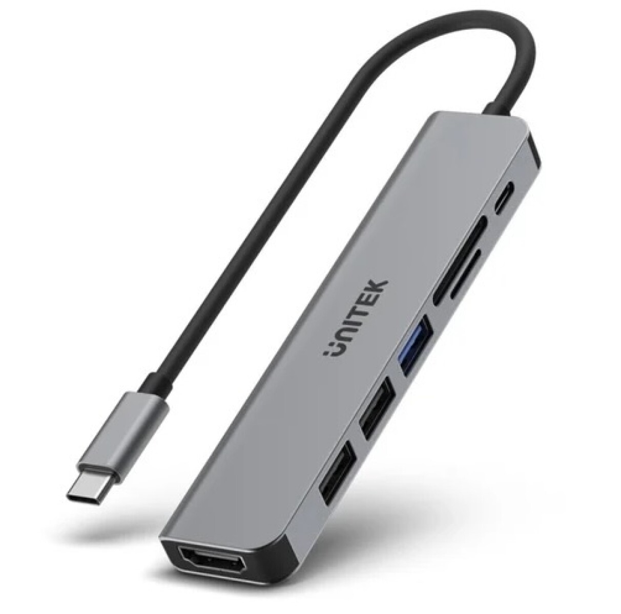 HUB USB-C Unitek 7 en 1 5Gbps con PD 100W H1118A 