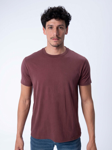 Remera Manga Corta Bordó