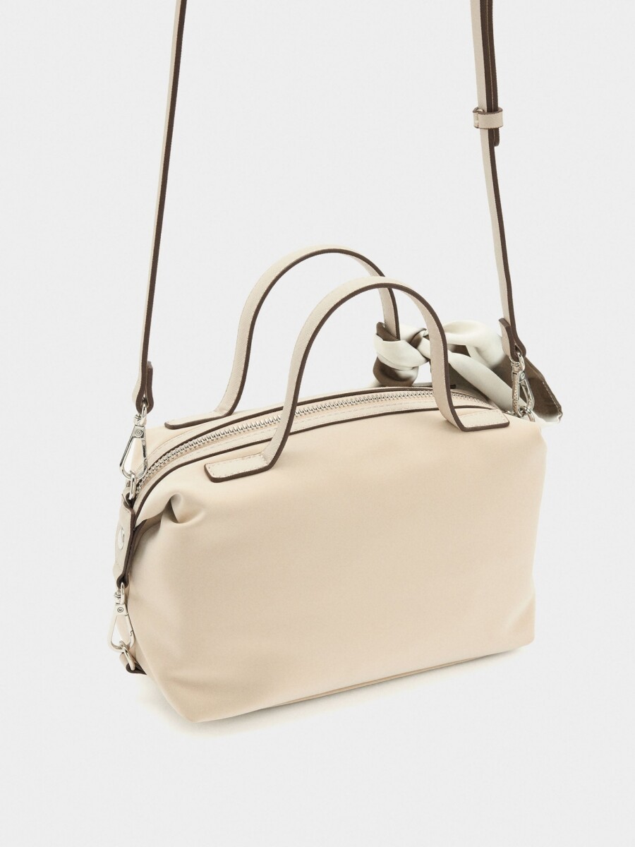 Bolso Tote De Textura Suave crudo