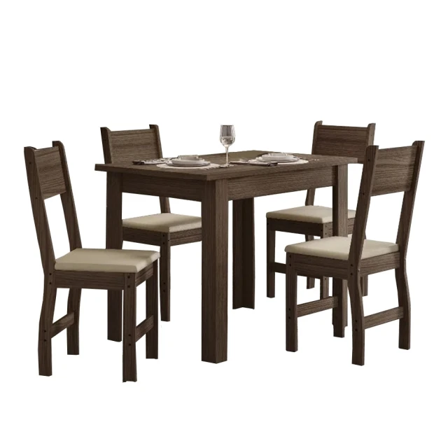 Juego De Comedor Mesa y 4 Sillas 100% Mdf Juego De Comedor Mesa y 4 Sillas 100% Mdf