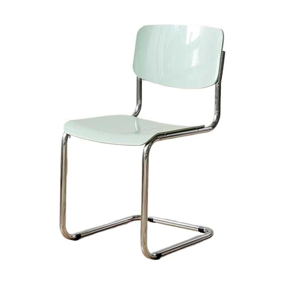 Silla de Comedor Metal Cromado y Madera - Moon Verde