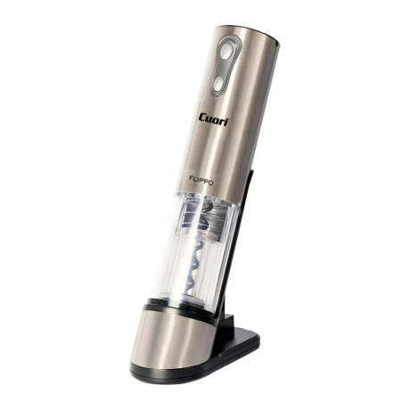 Descorchador Eléctrico CUORI Flippo Recargable Cortador - Plata Descorchador Eléctrico CUORI Flippo Recargable Cortador - Plata
