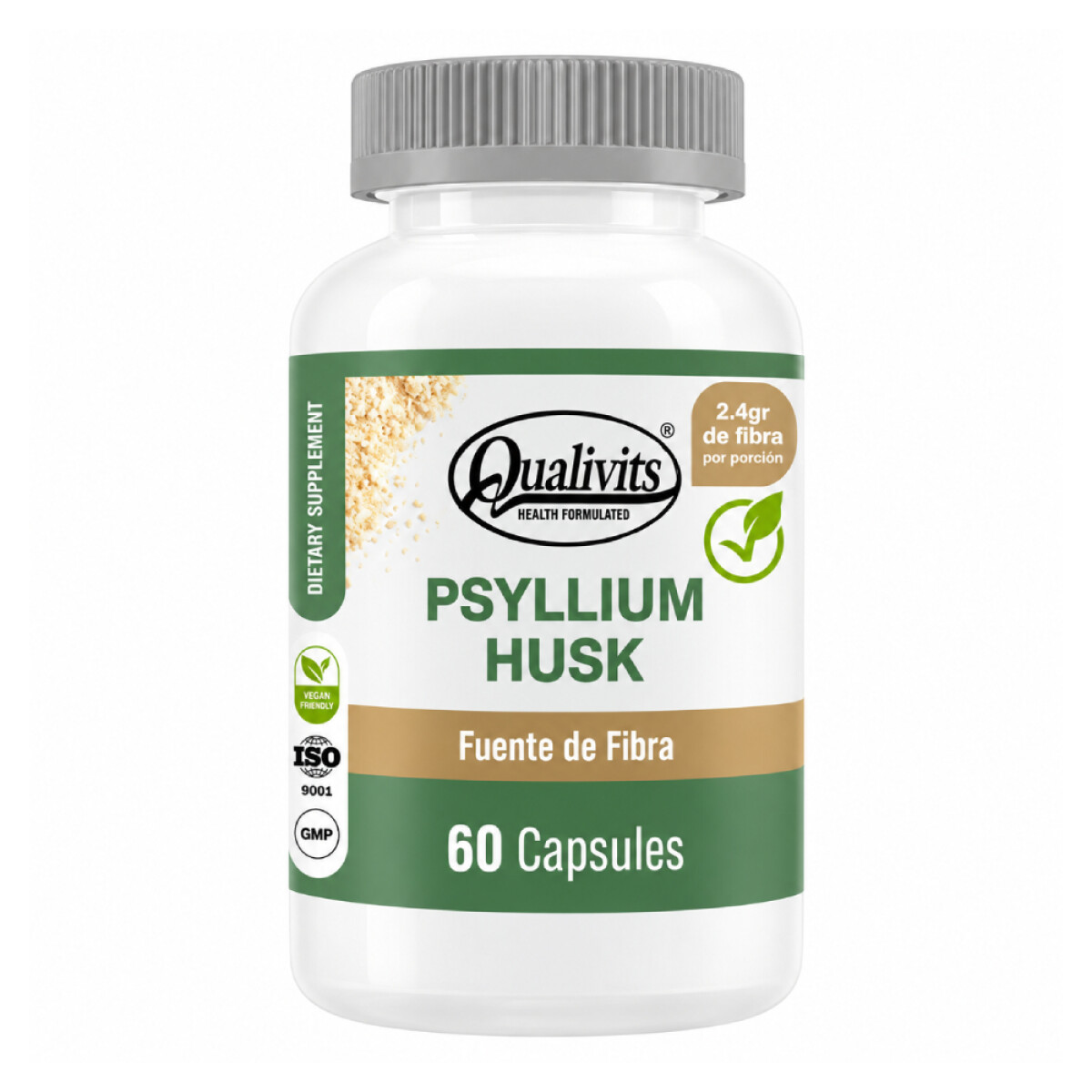Psyllium Husk Qualivits 60 Cápsulas 