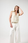 Chaleco Tejido Preppy en Lurex Dorado