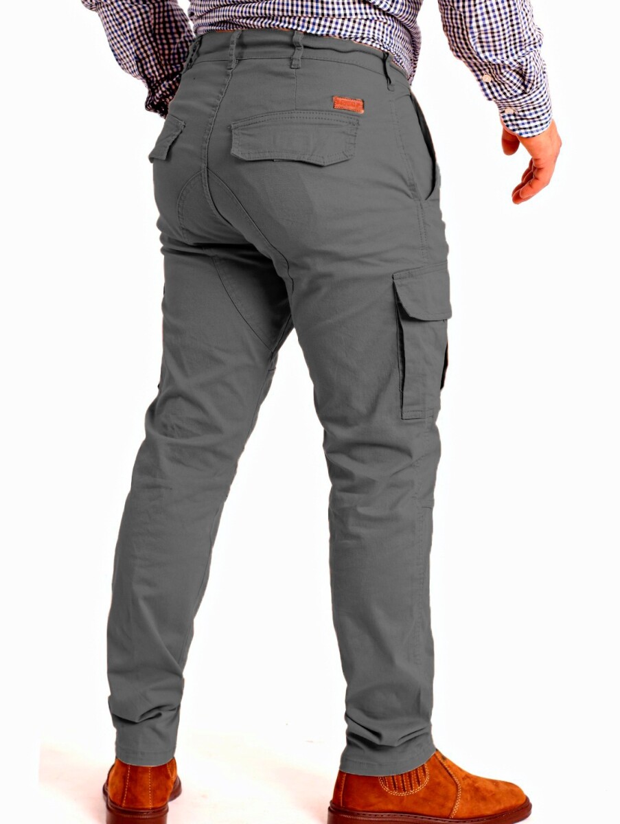 Pantalón Cargo de Hombre con Spandex - Gris 