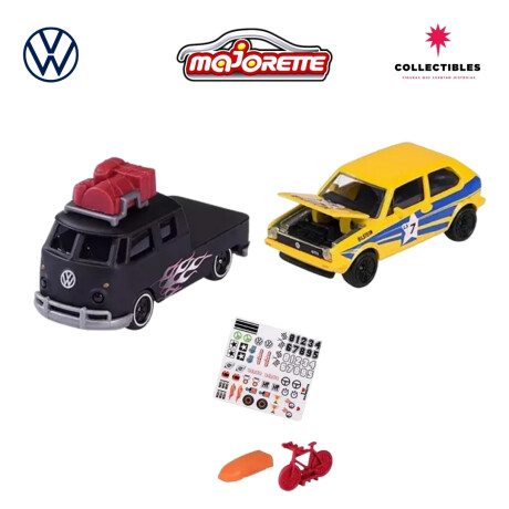 MAJORETTE! VOLKSWAGEN THE ORIGINALS PACK X2 GOLF MK 1 AND T1