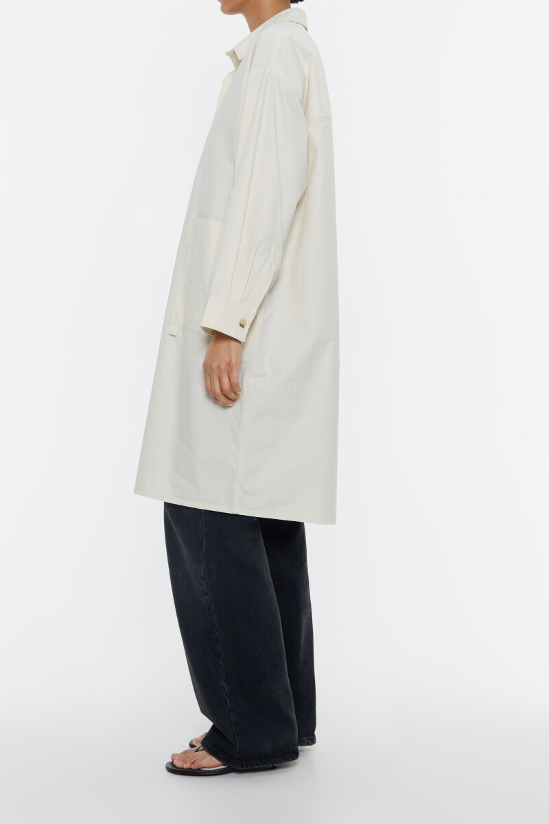 CAMISA LÍNEA A MIDI Marfil