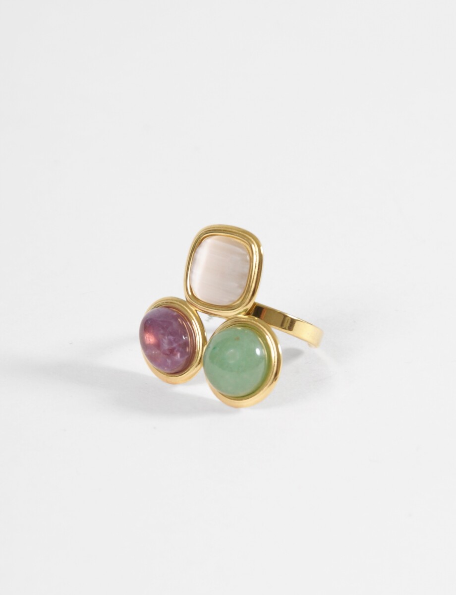 Anillo detalles acrílico - multicolor 