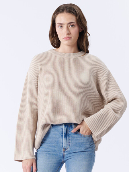 Buzo Punto Ingles Beige Melange