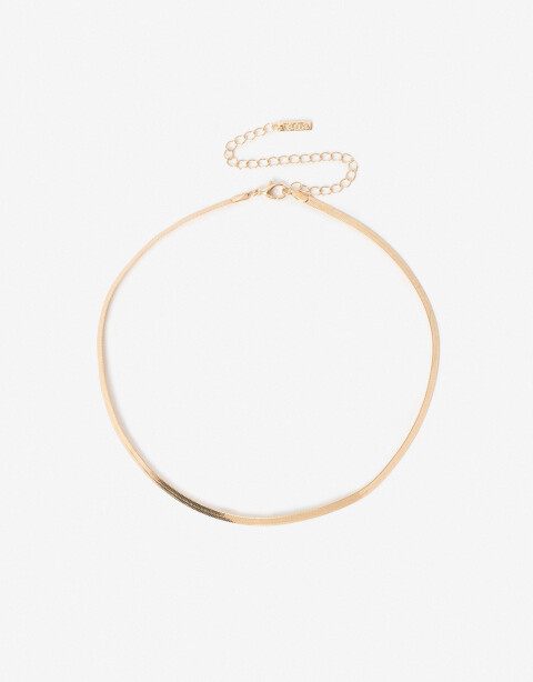Collares Cortos Metal Collar Corto De Cadena - Dorado