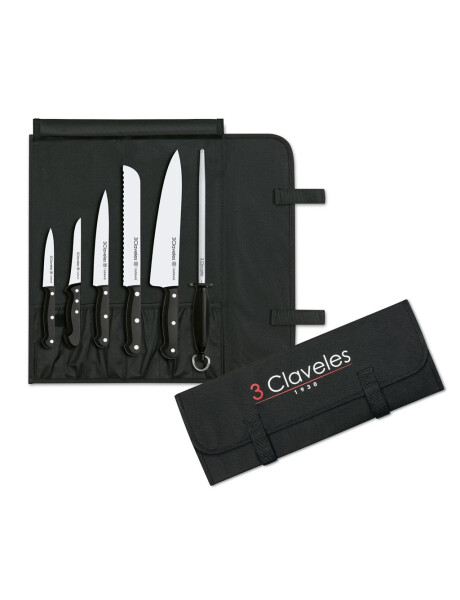 ESTUCHE COCINERO 5 CUCHILLOS + 1 CHAIRA + ESTUCHE 3 CLAVELES ESTUCHE COCINERO 5 CUCHILLOS + 1 CHAIRA + ESTUCHE 3 CLAVELES