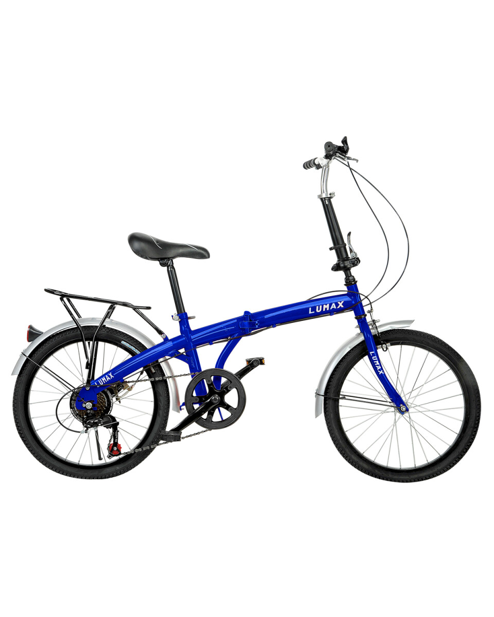 Bicicleta Plegable Rodado 20 Lumax Shimano Parrilla - Azul 