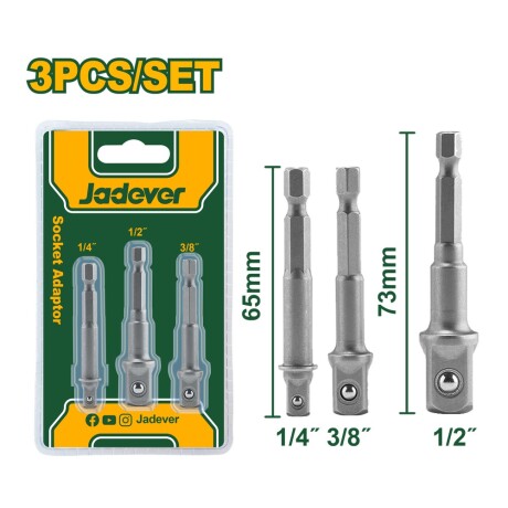 Set de adaptadores hexagonal a bocallave Set de adaptadores hexagonal a bocallave