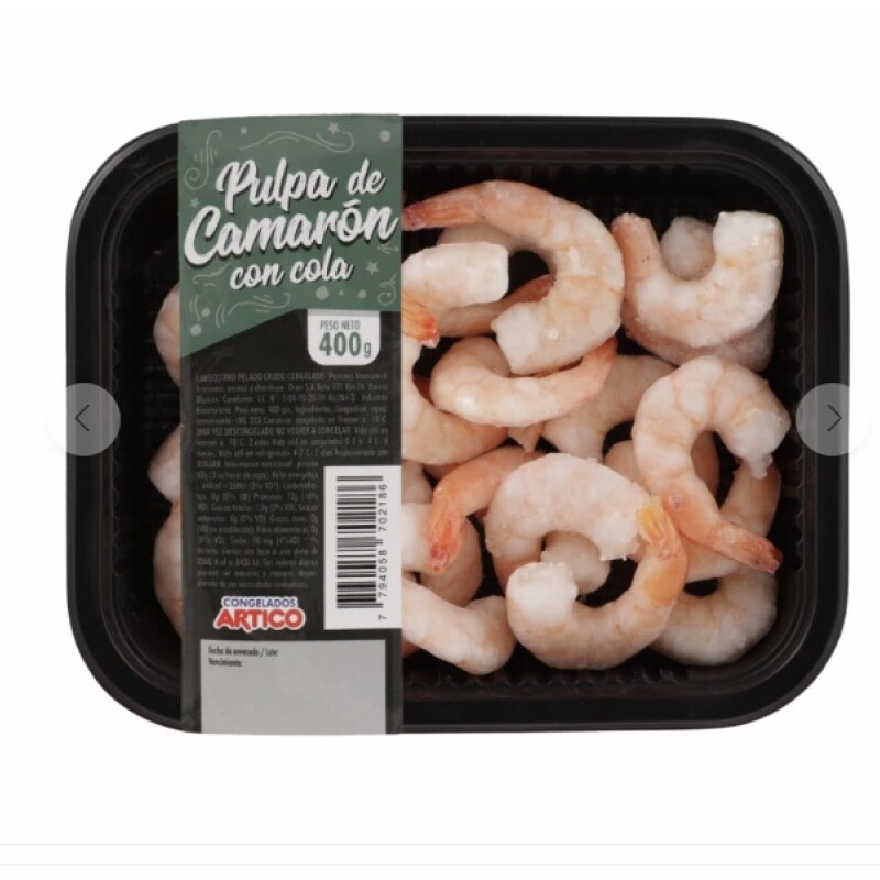 PULPA DE CAMARON C/COLA COCIDA 400G PULPA DE CAMARON C/COLA COCIDA 400G
