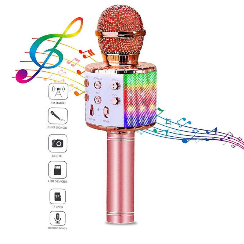 Microfono Parlante Bt Karaoke Dorado Microfono Parlante Bt Karaoke Dorado