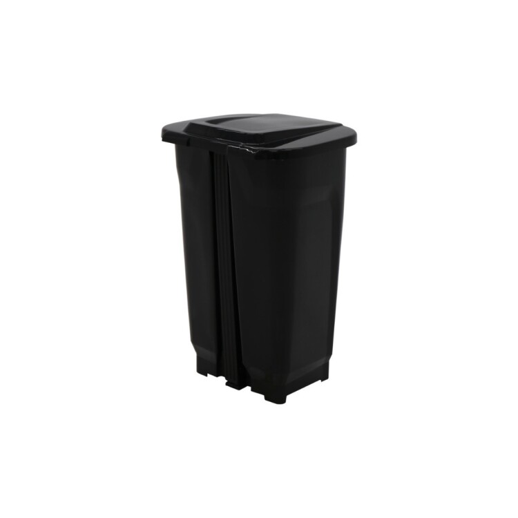 Papelera Tacho Basura Tramontina T-Force 50 litros Negro NEGRO