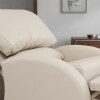 Poltrona Reclinable Manual -Tapizado Sintético color Perla Poltrona Reclinable Manual -Tapizado Sintético color Perla