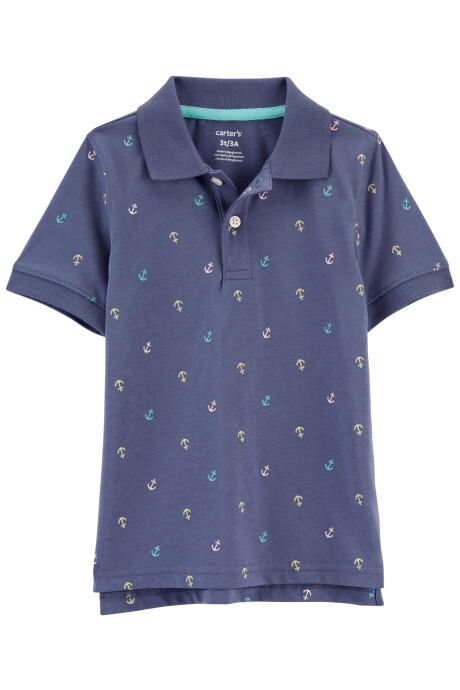 Remera polo de algodón, diseño anclas Remera polo de algodón, diseño anclas