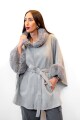 PONCHO LISO C/LAZO GRIS