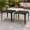 Set x2 Mesa cuadrada 70 x 70 cm Bela Vista NEGRO