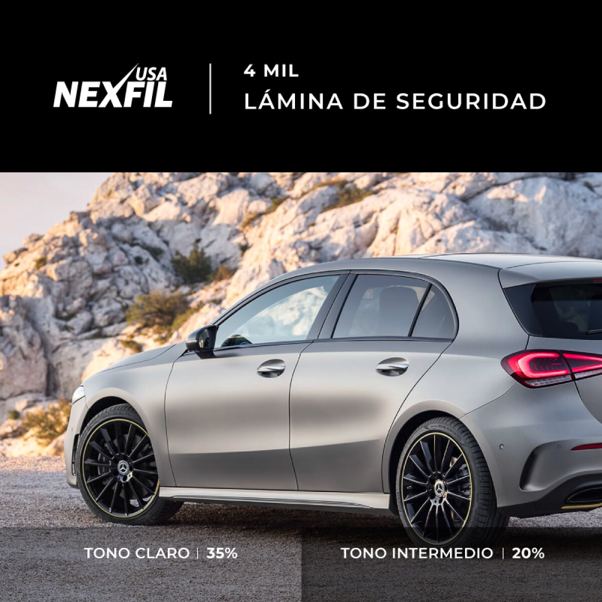 Polarizado Camioneta. Marca: Nexfil. Tono: Intermedio. 100 Micrones 