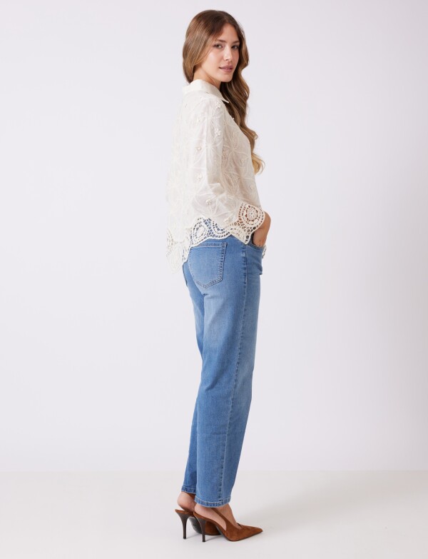 Camisa Broderie CRUDO