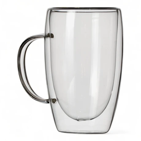Taza Doble Pared Borosilicato 450ml Sin Color
